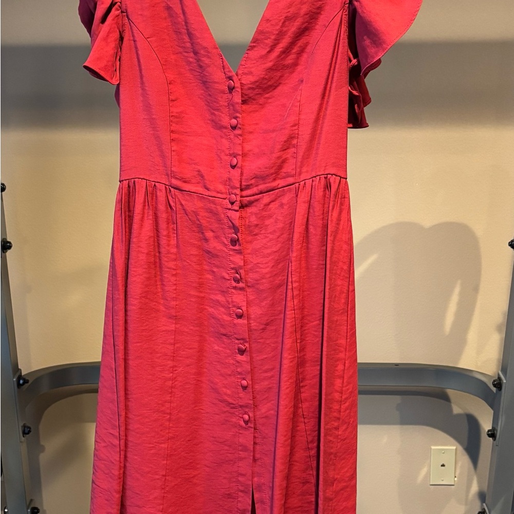 ARTLOVE Paris Red Button-Down Dress
